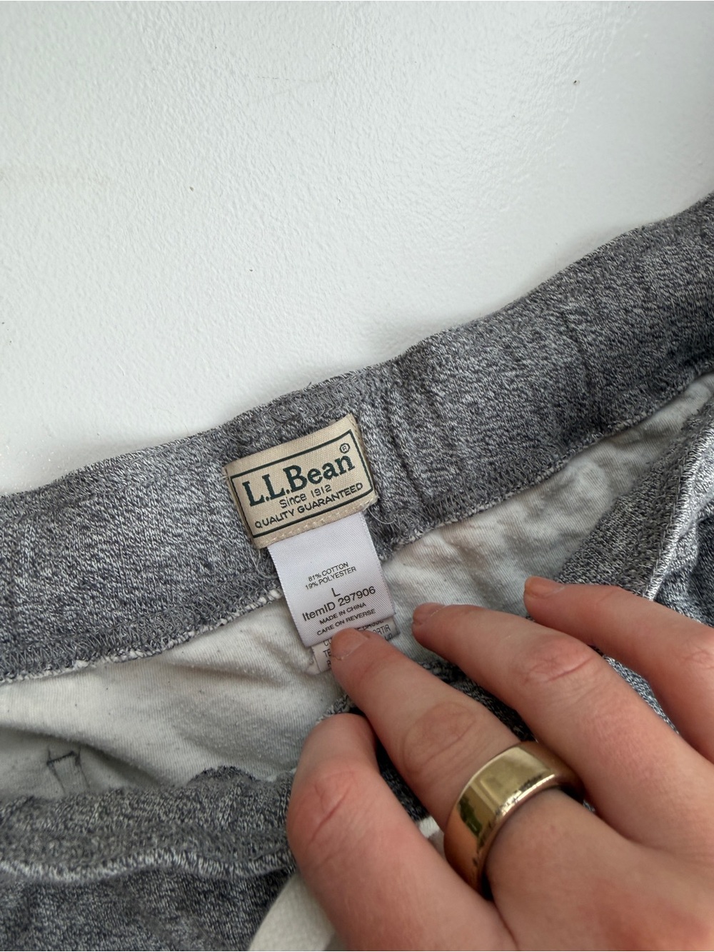 LL Bean Men’s Cotton Blend Sweat Pants Large - Picture 5 of 8